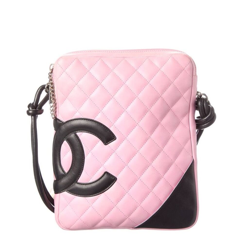 Chanel Pink Lambskin Leather Cambon Crossbody (Authentic Pre-Loved)
